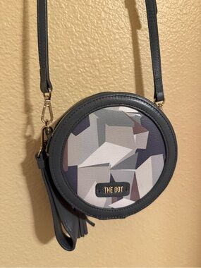 The Dot Women's Round Crossbody Bag in Charcoal Gray